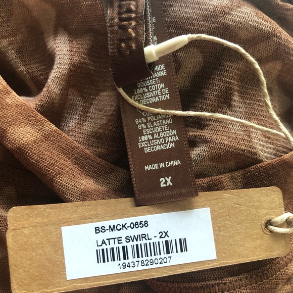 Skims latte swirl body suit NWT - Picture 5 of 6